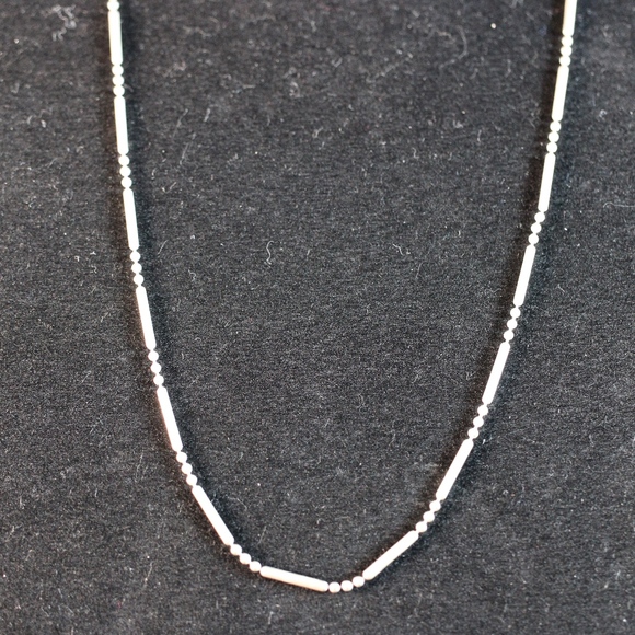 Sterling Silver 925 Ball Bead Chain Necklace - Picture 2 of 4